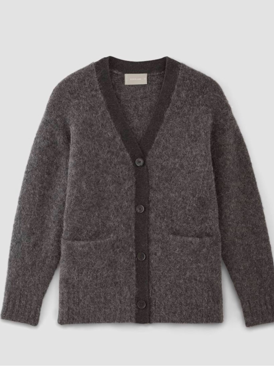 Everlane The Superfuzz Alpaca Cardigan Grey Alpaca Women’s Large